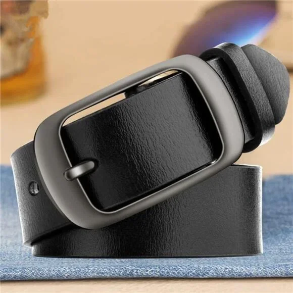 [2 Pack] Leather Belt Women - Womens Leather Belt with Pin - Picture 6 of 7